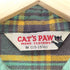 キャッツポウ CATS PAW マドラスチェック ロゴワッペン フラップポケット 猫目ボタン フランネルシャツ メンズ JPN:M