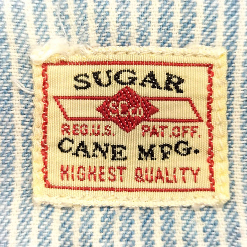 シュガーケーン SUGAR CANE ヒッコリーストライプ ワークシャツ メンズ JPN:M