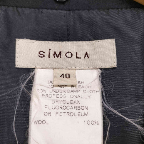 simola アンゴラ混ウールチェスターコート レディース 40