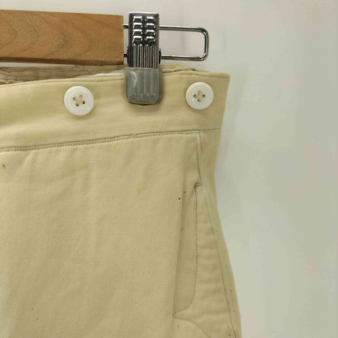 30S~ BELLE JARDINIERE SOLIDE PARIS 真鍮バックル 2本針尾錠 スレキストライプ フレンチ アンティーク ワーク パンツ サスペンダーボタン メンズ