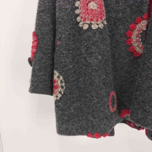 アズノゥアズ AS KNOW AS olaca オオラカ ウール混 花 刺繍 ジャケット レディース