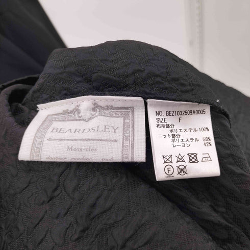 ビアズリー BEARDSLEY ジャガード ドッキングニット キャミワンピース レディース FREE