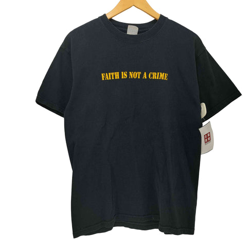 ギルダン GILDAN FAITH IS NOT A CRIME メッセージプリント クルーネックTシャツ メンズ import:M