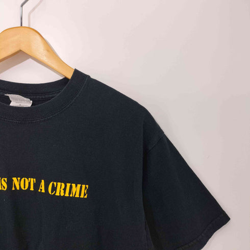ギルダン GILDAN FAITH IS NOT A CRIME メッセージプリント クルーネックTシャツ メンズ import:M