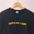ギルダン GILDAN FAITH IS NOT A CRIME メッセージプリント クルーネックTシャツ メンズ import:M