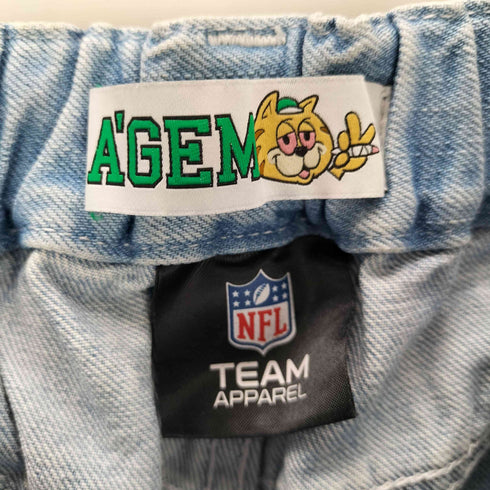 エージェム Agem 22AW TEAM PATCH DENIM PANTS チーム パッチ デニム パンツ メンズ FREE