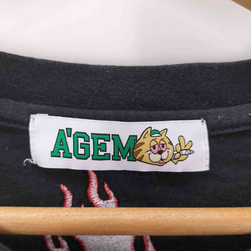 エージェム Agem 25SS OFUDA 猫CAT 刺繍 Tシャツ メンズ FREE