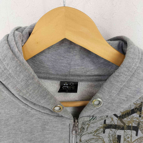 RUSS-K Y2K 両面プリント ジップアップパーカー メンズ L