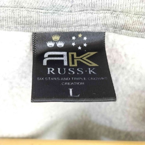 RUSS-K Y2K 両面プリント ジップアップパーカー メンズ L