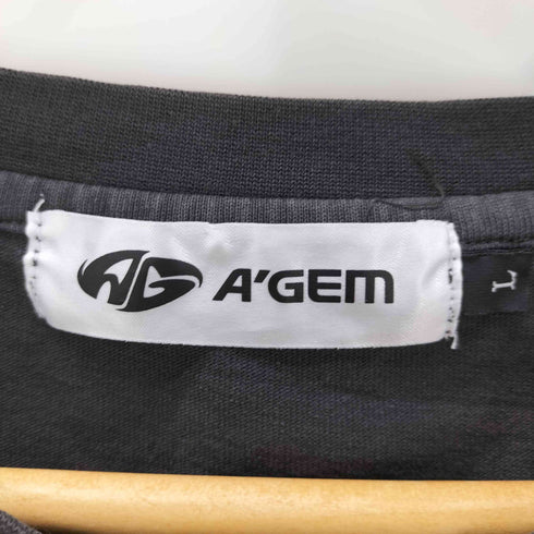 エージェム Agem 25SS 加工 アップリケ 半袖 Tシャツ メンズ JPN:L
