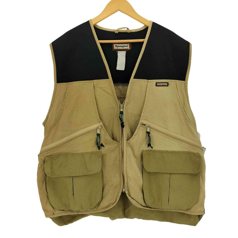 レミントン Remington 90s~00s ロゴ刺繍 ハンティングベスト メンズ import:XL