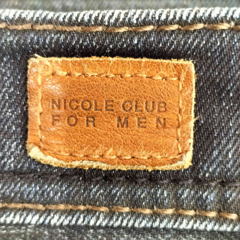ニコルクラブフォーメン NICOLE CLUB FOR MEN Y2K フラップポケット 加工 フレアデニムパンツ メンズ JPN:48