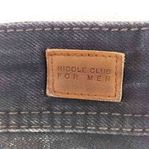 ニコルクラブフォーメン NICOLE CLUB FOR MEN Y2K マルチポケット 加工 フレアデニムカーゴパンツ メンズ JPN:50