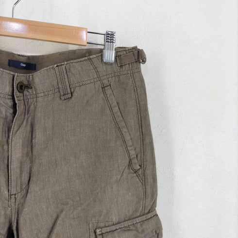 ギャップ Gap Y2K リネン混 クロップド カーゴパンツ メンズ M