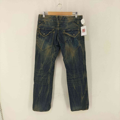 Blue Denim Garment Y2K 070706 鬼フェード デニムパンツ メンズ L