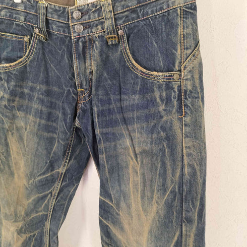 Blue Denim Garment Y2K 070706 鬼フェード デニムパンツ メンズ L