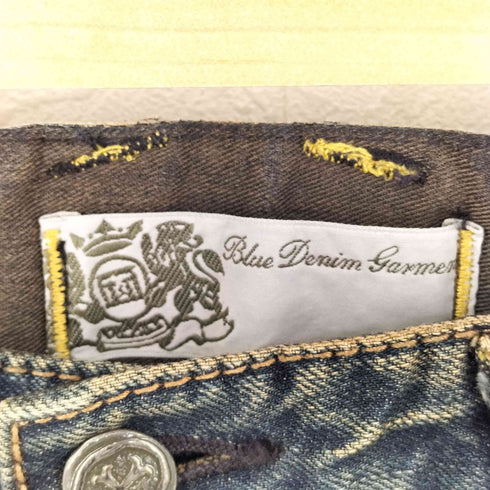 Blue Denim Garment Y2K 070706 鬼フェード デニムパンツ メンズ L