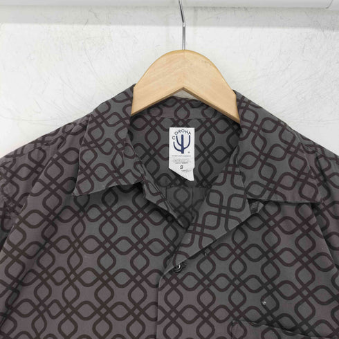 ザコロナユーティリティ THE CORONA UTILITY 総柄 オープンカラー 半袖シャツ メンズ import:S