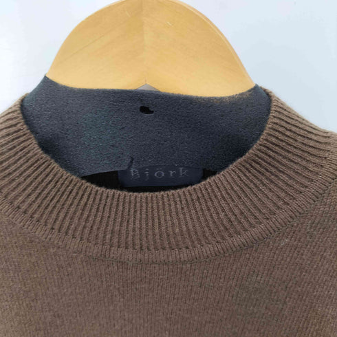 Bjork カシミヤ CASHMERE 100% クルーネックニット レディース