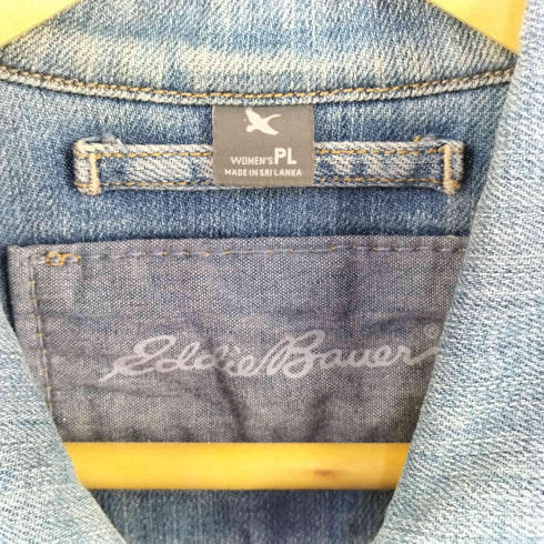 エディーバウアー Eddie Bauer パッチロゴ デニムジャケット レディース PL