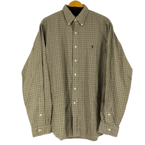 ポロバイラルフローレン Polo by RALPH LAUREN CLASSIC FIT スモールポニー刺繍 BD L/S シャツ メンズ import:XL