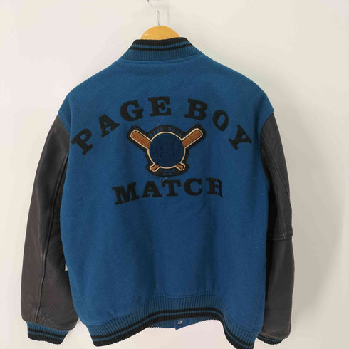 ページボーイ PAGEBOY レザー切替 ウールスタジャン メンズ JPN:M