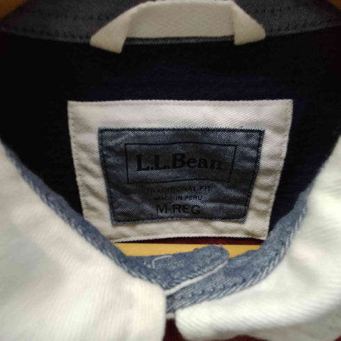 エルエルビーン L.L.Bean TRADITIONAL FIT L/S ボーダー ラガー ポロ シャツ メンズ import:M