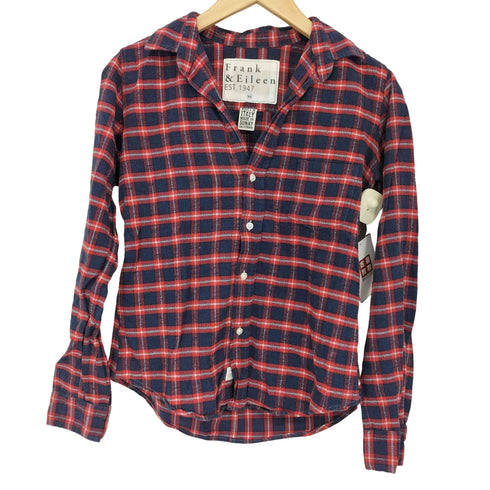 フランクアンドアイリーン Frank&Eileen USA製 Barry フランネル スキッパー チェックシャツ レディース import:XS