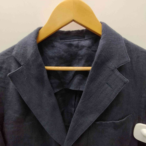 メーカーズシャツカマクラ Makers Shirt 鎌倉 裏地背抜き 麻 リネン 3B テーラード ジャケット メンズ JPN:M