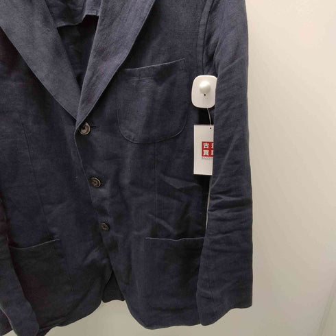 メーカーズシャツカマクラ Makers Shirt 鎌倉 裏地背抜き 麻 リネン 3B テーラード ジャケット メンズ JPN:M