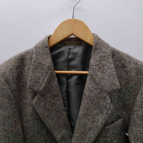 ハリスツイード Harris Tweed 90S Made In Britain Dunn&Co. 社製 英国製 2B ツイード テーラード ジャケット クルミボタン メンズ