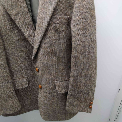 ハリスツイード Harris Tweed 90S Made In Britain Dunn&Co. 社製 英国製 2B ツイード テーラード ジャケット クルミボタン メンズ