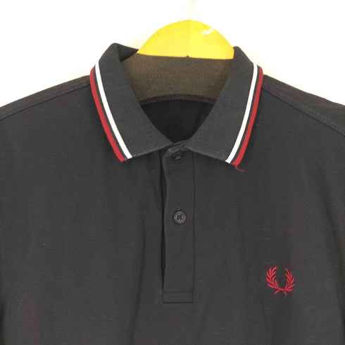フレッドペリー FRED PERRY ロゴ刺繍 S/S ポロシャツ メンズ import:M