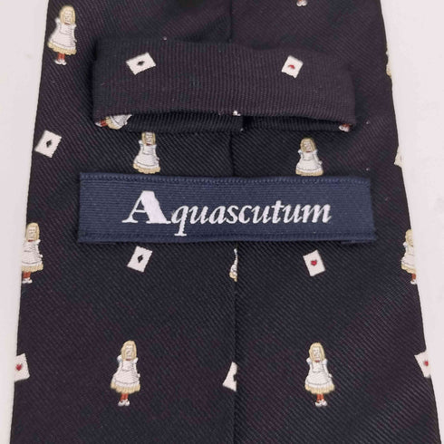 アクアスキュータム AQUASCUTUM 総柄 トランプ ネクタイ メンズ