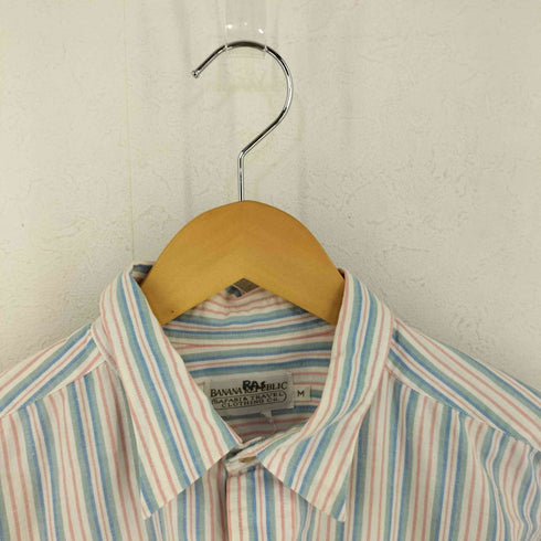 バナナリパブリック BANANA REPUBLIC 80s キャンデイストライプシャツ メンズ import:M