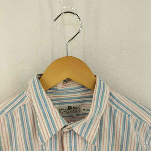 バナナリパブリック BANANA REPUBLIC 80s キャンデイストライプシャツ メンズ import:M
