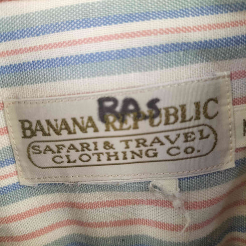 バナナリパブリック BANANA REPUBLIC 80s キャンデイストライプシャツ メンズ import:M