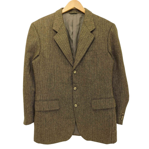 ダーバン DURBAN ウールシルク ヘリンボーン 3B テーラードジャケット メンズ