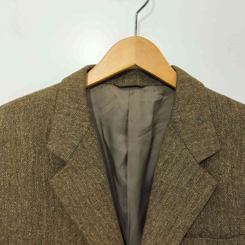 ダーバン DURBAN ウールシルク ヘリンボーン 3B テーラードジャケット メンズ