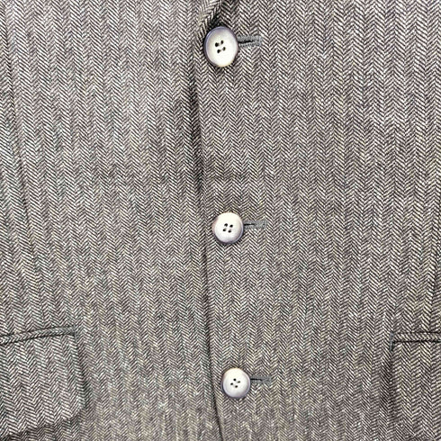ダーバン DURBAN ウールシルク ヘリンボーン 3B テーラードジャケット メンズ