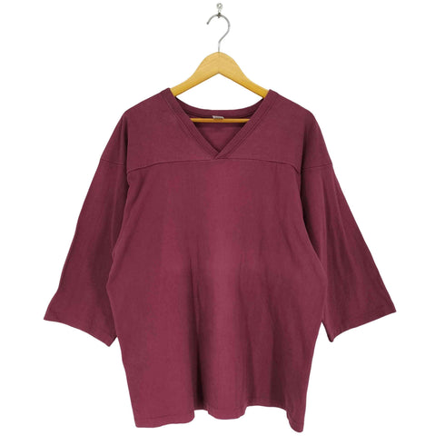 MEDALLION MADE IN USA ヘビーウェイトVネック L/S Tシャツ メンズ XL