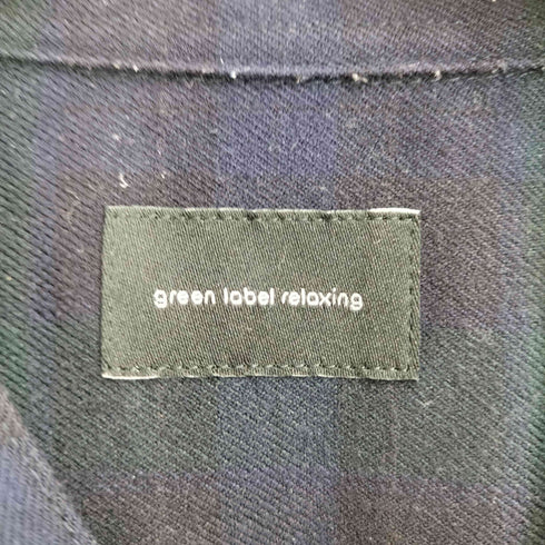 ユナイテッドアローズグリーンレーベルリラクシング UNITED ARROWS green label relaxing TRフラノ チェック ジャストルースシャツ メンズ JPN:S