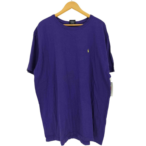 ポロバイラルフローレン Polo by RALPH LAUREN 90s~00s ポニー刺繍 コットン クルーネック半袖Tシャツ メンズ import:XL