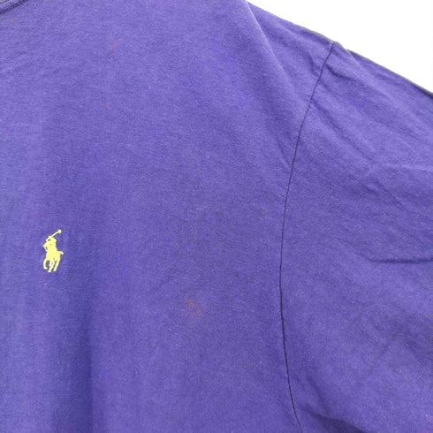 ポロバイラルフローレン Polo by RALPH LAUREN 90s~00s ポニー刺繍 コットン クルーネック半袖Tシャツ メンズ import:XL