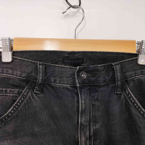 ユニクロ UNIQLO ワイドフィットジーンズ 黒 30 メンズ 30