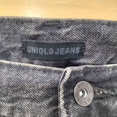 ユニクロ UNIQLO ワイドフィットジーンズ 黒 30 メンズ 30