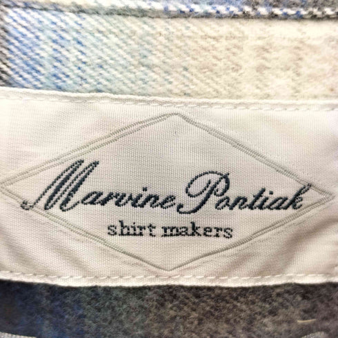 マーヴィンポンティアック Marvine Pontiak Military SH ルーズシルエット ネル チェックシャツ メンズ Authentic