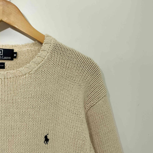 ポロバイラルフローレン Polo by RALPH LAUREN 90s ポニー刺繍 コットンニット メンズ import:M