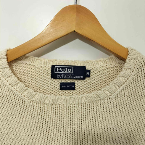 ポロバイラルフローレン Polo by RALPH LAUREN 90s ポニー刺繍 コットンニット メンズ import:M