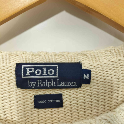 ポロバイラルフローレン Polo by RALPH LAUREN 90s ポニー刺繍 コットンニット メンズ import:M